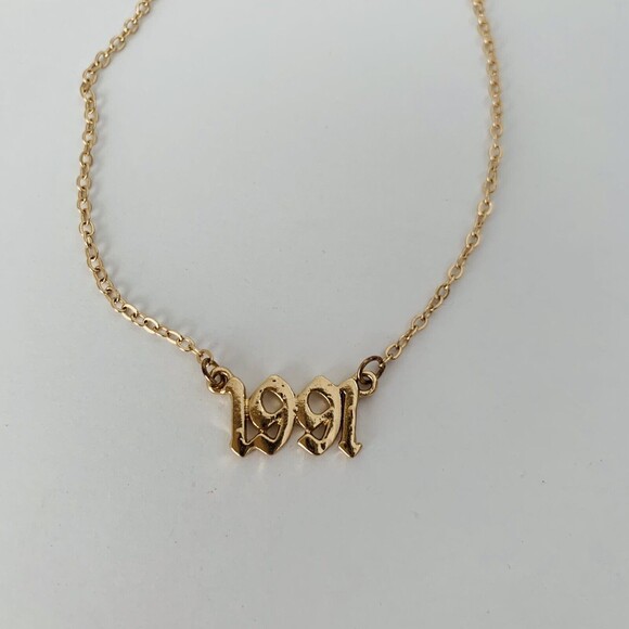 1991 Anklet Birthyear Charm Link Chain Ankle Bracelets Women Girls Jewelry Gift - Picture 2 of 4